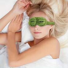 1pc Frog Eye Mask & Headband Set, Couple Sleeping Item, Funny Design