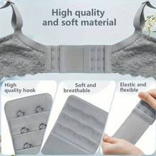 Juego de 3 hebillas elásticas para sujetador, hebillas de extensión para ropa interior - Hebillas ajustables de 2/3/4 ganchos para la espalda - Para mujer - Adecuado para sujetadores sin tirantes y ropa interior - Regalo perfecto para mujeres