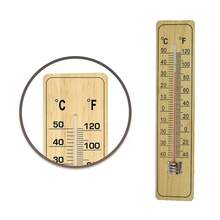 Termômetro de madeira, ideal para pendurar em ambientes internos e externos. Mede com precisão a temperatura em cômodos, salas de estar, estufas, jardins, armazéns e áreas de criação de animais. Com estrutura de madeira portátil e resistente, é capaz de medir temperaturas durante todo o ano, nas quatro estações.