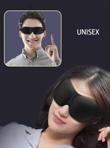 1pc Unisex Double-Sided Satin Eye Mask, Simple & Lightweight, Sleep Mask For Daytime Rest, Blackout, Comfortable & Non-Compressive