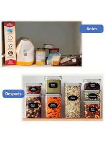 Set de 15 Recipientes Herméticos Contenedores para Alimentos Color Transparente Hermética Multiusos Almacenamiento Organizador Kitchen Storage Food Keeper - Transparente - Ver 10