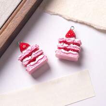 12/24 件逼真的甜点蛋糕吊坠，树脂材料，适用于 DIY 钥匙扣、手链、项链珠宝配饰 - 彩色 - 查看 11
