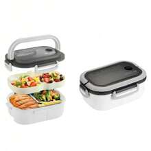 Boîte à déjeuner Foccar Bento pour adulte 1200 ml avec 3 compartiments | Compatible micro-ondes et lave-vaisselle | Boîte à salade étanche pour le travail, l'école, les voyages et la maison