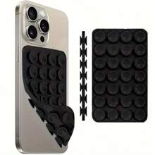2 pezzi Ventosa antiscivolo per telefono in silicone, 28 ventose in silicone adesive, adesivi antiscivolo per telefono, supporto per power bank con ventosa compatibile con e Android, regalo per compleanni, famiglia e amici, supporto per telefono, accessori per telefono