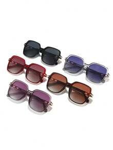 JUNCTURE 精选偏光方框女士时尚眼镜 时尚眼镜 户外遮阳时尚眼镜 自驾游 街拍 节庆礼品 女性夏季海滩度假必备 配眼镜布 方形 - 彩色 - 查看 11