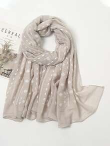 1 chiếc khăn choàng nữ màu trơn, chất liệu jacquard, thời trang và thanh lịch, có thể dùng làm khăn trùm đầu, khăn choàng hàng ngày/buổi tối, khăn che nắng khi đi du lịch và quà tặng ngày lễ. - Nhiều màu - Xem 18
