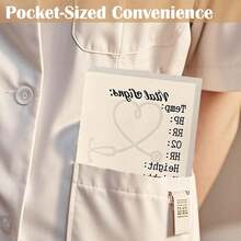 1/2/4/8/12/16 Stück Krankenschwester Haftnotizen für Vitalzeichen - Tägliches Überwachungsnotizblock, Patientengesundheits-Checklisten-Block, Taschenformat, Aufzeichnung von Herzfrequenz, Blutdruck, Sauerstoffsättigung, 50 Seiten pro Block, Geschenke für Krankenschwestern - Verschiedenfarbig - Übersicht 4