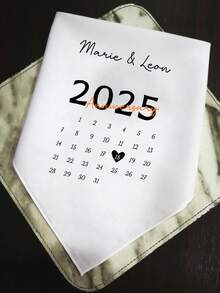 Customized Personalized Handkerchief, Customized Handkerchief, Personalized Bride Handkerchief, Personalized Wedding Handkerchief, Groom's Gift, Memorable Wedding Handkerchief, Anniversary Gift, Valentine's Day Gift, Birthday Gift, Wedding Gift, Best Friend Gift, Gift For Mom, Gift For Girlfriend, Gift For Her,Art Activities For Children - Multicolor - View 3