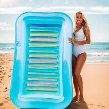 Aufblasbarer Sonnenliege Poolschwimmer, Erwachsene Poolschwimmreifen mit Kissen, 4-in-1 Sonnenliege Schwimmreifen, Sonnenliege für Wasserbälle Partygeschenke