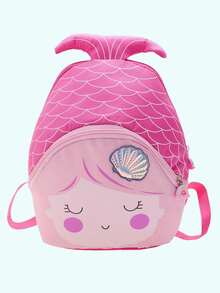 Mochila de Sirena para Regreso a la Escuela, Bordado de Nombre Personalizable, Correas de Hombro Ajustables, Bolsa de Viaje Ligera y Linda, Regalo Perfecto - Multicolor - Ver 4