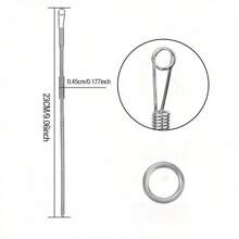 4 pezzi Filo elastico Infilatore - Strumento flessibile grigio, per infilare cordini e fasce elastiche in spazi stretti, accessori per cucire a casa per pantaloni, cappelli, felpe