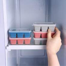 Eiswürfelformen in verschiedenen Farben: quadratische 6-Kavitäten Eiswürfelbereiter geeignet für Cocktails und Whisky, mit einfachem Entformen.