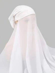 1 Stück Damen einfarbiger Chiffon Rohrschal Hijab, modische vielseitige, bequeme und atmungsaktive Hijab Accessoires, geeignet für den täglichen Gebrauch