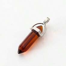 10 PIEZAS Colgantes de piedra natural, ágatas, cristal de cuarzo y fluorita hexagonal para hacer collares y joyas, accesorios para manualidades