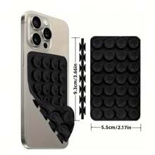2 pezzi Ventosa antiscivolo per telefono in silicone, 28 ventose in silicone adesive, adesivi antiscivolo per telefono, supporto per power bank con ventosa compatibile con e Android, regalo per compleanni, famiglia e amici, supporto per telefono, accessori per telefono