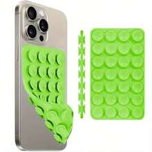 2 pezzi Ventosa antiscivolo per telefono in silicone, 28 ventose in silicone adesive, adesivi antiscivolo per telefono, supporto per power bank con ventosa compatibile con e Android, regalo per compleanni, famiglia e amici, supporto per telefono, accessori per telefono