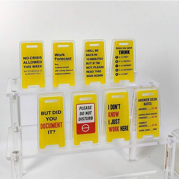 Acrylic Desk Sign "I Will Be Back In 10 Minutes, But If I Don't Come Back, Please Read This Sign Again" Humorous Office Decoration, Unisex Colleague Gifts, Multifunctional Room With Various Slogan Decorations. School Supplies,Back To School