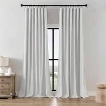 Sheer Curtains 84 Inches Long, White Curtains Living Room 2 Panels Set, Linen Curtains Window Privacy With Filtering (W52 X L84 Inch, Linen), Home Decor - Greyish White - View 1