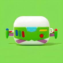 1个创意苹果无线蓝牙耳机保护套（随机附赠挂钩），适用于 Pro 3，宇航员/西瓜/足球/垃圾袋/枕头/柠檬片/番茄/小丑鱼/南瓜造型耳机保护套，卡通可爱硅胶防震苹果耳机保护套，适用于 1/2/3/4/Pro/Pro2，万圣节南瓜造型耳机保护套 - 彩色 - 查看 12