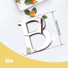 Silver Mirror Alphabet A-Z Wall Stickers - 10/15/20/30cm Tall Letters & Symbols Sold Separately, Dual-Layer Design: Reflective Acrylic Top + 1cm Thick Foam Base With Adhesive, Apply Together For 3D Effect Or Use Only Mirror Layer, Create Custom Words On Walls/Windows, Ideal For Marriage Ceremony Initials, Inspiring Messages In Work Areas, Romantic HOME Displays