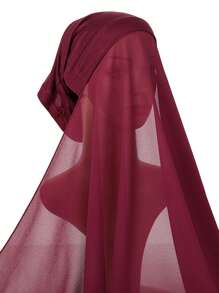 1 Stück Damen einfarbiger Chiffon Rohrschal Hijab, modische vielseitige, bequeme und atmungsaktive Hijab Accessoires, geeignet für den täglichen Gebrauch