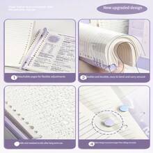 1 pièce Cahier spirale B5 de 120 pages à grille/blanc/lignes, reliure à anneaux en PVC transparent - 8 anneaux rechargeables, couverture ultra-fine et super claire durable, cahier à spirale, fabriqué avec du papier de haute qualité sans acide, convient pour le bullet journal, le croquis, la reliure double fil, les planificateurs et idéal pour les étudiants et les fournitures de bureau, fournitures de rentrée scolaire (options de couleurs multiples)