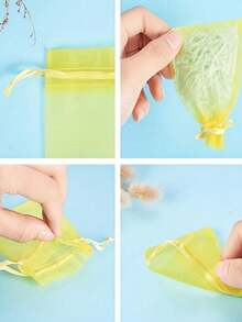 10pcs/Set Assorted Organza Gift Bags, Suitable For Jewelry, Wedding Candy And Other Gifts, Can Be Used As Drawstring Bags, Jewelry Packaging Bags, Wedding Favor Bags, Organza Bags With Drawstring, Small Gift Bags, Jewelry Bags, Mini Drawstring Bags, Mesh Small Bags, Suitable For Wedding Favors, Party Gifts, Candy Packaging, 10 Color Options, Also Suitable For Cosmetic Packaging, Mesh Gift Bags, Drawstring Gift Bags. - Multicolor - View 6