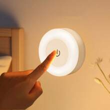 1pc Touch Sensor Night Light, Soft Warm & Cool White Light, Dimmable 3 Colors, Wall Lamp Suitable For Baby Room Night Light,Hallway, Bedroom, Bathroom, Living Room, Closet, Compact Design, Easy Installation,USB Rechargeable Baby Shower Family Decorations Gifts