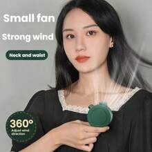 Portable Mini Bladeless Fan-3-Speed Waist Clip Fan With 360° Rotation Ultra-Silent Hands Free Cooling For Camping Hiking Sports Outdoor Work