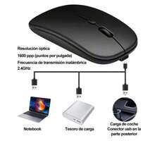 Mouse Inalámbrico Recargable 2.4g Con Bluetooth 7color Ratón Negro - Negro - Ver 6