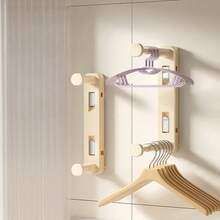 1 Pc Retractable Clothes Hanger With Double Suction Cups For Non-Slip, No Drill Wall Mounted Installation, Space-Saving Balcony-Ready Storage Rack For Compact Rooms And Small Apartments, Extendable Arms For Flexible Hanging, Seamless Mounting, Durable Frame, Easy Accessibility, Keeps Clothing Organized And Dry, Ideal For Laundry Rooms, Bathrooms, And Tiny Kitchens, Versatile Solution For Maximizing Vertical Space And Minimizing Clutter In Everyday Living Spaces - Multicolor - View 9