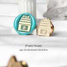 1pc Shaped Relief Wax Sealed Stamp Head, Cute Pumpkin Head/Bunny/Small House/Flower, Used For Wax Sealing DIY Cards/Envelopes/Wedding Invitations/Gifts For Friends/Desktop Decoration, School Supplies, Back To School