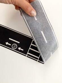 Reusable Cartoon Road Track Stickers, Cars And Tape - Black Polyurethane Tape/For Party Racing Decoration, DIY Road Traffic/Car Self-Adhesive Stickers/ Car-Themed Decoration (5m X 5cm Per Piece)