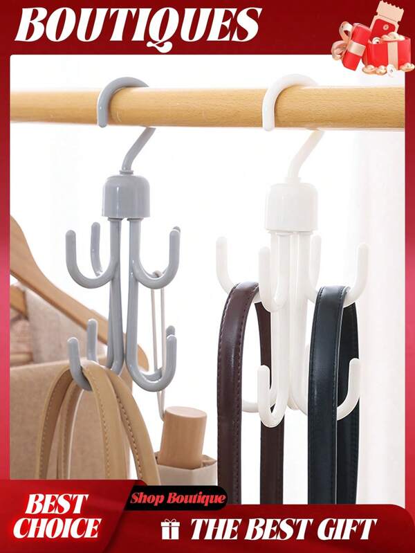 2pcs Tank Top Hanger, Rotatable Bra Hangers For Closet Organizer, Plastic Space Saving Closet Organizers Apartment Dorm Essentials For Bra Tank Top Belt Tie