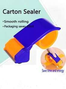 1/2 Pcs Box Tape Cutter, Plastic Carton Sealing Tool, No Electricity Needed, Versatile For Supermarkets, Homes, Offices, Shops - Express Shipping & Packaging Accessory