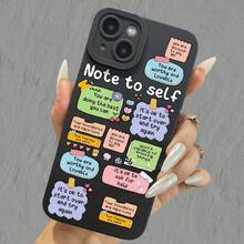 Funda para teléfono móvil con diseño de ángel de la guarda con palabras de aliento, compatible con iPhone 17/16 Pro Max, 15, 14, 13, 12, 11, Xs, Xr y Xsmax. Protección completa contra golpes, funda negra suave - Regalo de cumpleaños para novio y novia, palabras de aliento. - Negro - Ver 3