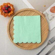 20pcs/40pcs/120pcs, Colourful Wavy Edge Napkins, 6.5 X 6.5 Inches, Party Disposable Paper Napkins, Multi-Colour Napkins With Wavy Edge Design, Suitable For Dinner, Wedding, Birthday Party Supplies.