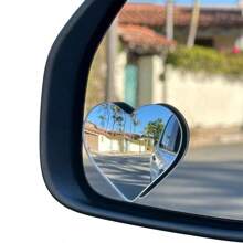Heartshape Frameless Convex Blind Spot Car Rearview Mirror, High Definition, Wide View