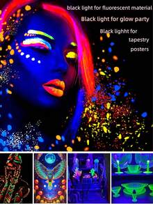 aiinnew 2pcs Fluorescent Party UV Light 1Ft/30cm LED Black Light Bar 10W USB Poweredluz Ultravioleta, Magnetic Clipping Screwing Multiple Convenient Install UV Reactive Wall Sconce Schwarzlicht Lampe For Tapestry Poster Body Paint Glow Party Schwarzlicht Party UV Strip Lights For Cabinet And Display For Halloween Decor, Stage Lighting, Glow In The Dark Effect, Lights For Decoration For Festival Celebration In New Year Valentine's Day Thanksgiving Day Party Daily House Lighting Wedding School Party Office Home Camping Birthday Garden Bachelorette Party Moving Season - 紫光 - 查看 7
