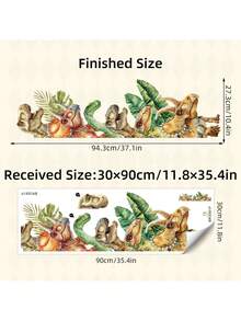 Cartoon Animal And Dinosaur Wall Stickers - Kids Room Decor Removable Wall Decals For Nursery, Kids Bedroom Home Decoraiton - Multicolor - View 9