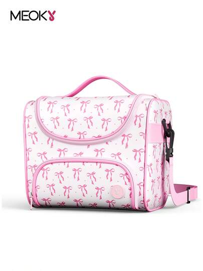 Bolsa de almuerzo aislada con correa para el hombro - Bolsa térmica reutilizable y a prueba de agua de moda para mujeres y adultos, caja de almuerzo Bento térmica a prueba de fugas con forro de aluminio grueso, ideal para el trabajo, la escuela, la oficina, picnics, viajes y campamentos