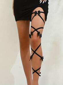 2 Peças Envoltórios de Perna em Formato de Arco para Mulheres, Acessórios para Festival Rave, Fantasia Sexy para Show de Música, Traje de Clube