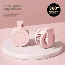 Portable Mini Bladeless Fan-3-Speed Waist Clip Fan With 360° Rotation Ultra-Silent Hands Free Cooling For Camping Hiking Sports Outdoor Work