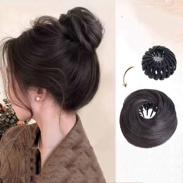 1 Stück Vogelnest Dutt Maker, einstellbarer Instant Dutt Frisur Maker, Dutt Haargummi, Frauen Fake Haar Dutt Accessoires, Haargummis, Haargummis, Haarseile