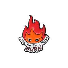 1 Pc Cute Cartoon Flame Series Lapel Pin, Funny Anime Character Peripheral Quirky Style Brooch, Versatile Fashion Accessory - Flame - View 15