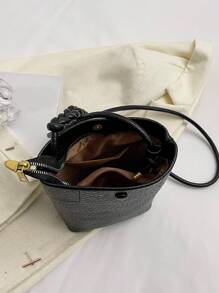 Mini bolso de hombro versátil con forma de barril, bolsa para teléfono, bolsa monedero, cartera para mujeres