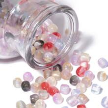 8mm 50pcs Jelly Cylinder-Shaped Resin Beads Bracelet Loose Spacer Beads For DIY Charm Jewelry Making Accessories