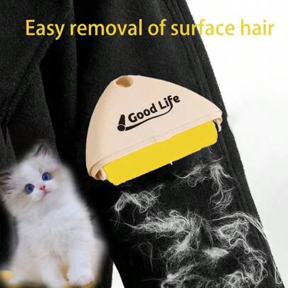 1 pièce/2 pièces de Rouleau anti-peluches pour animaux de compagnie, facile à enlever les poils lâches, petit et multifonctionnel, coque portable pour enlever les poils, essentiel pour le nettoyage des poils d'animaux de compagnie et des vêtements. Il est lavable et réutilisable. (2 styles sont envoyés au hasard, avec des couleurs de texte différentes) Fournitures pour animaux de compagnie / Fournitures de nettoyage pour animaux de compagnie