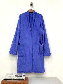 Ally Soft Terrycloth Bathrobe Microfiber Adult Unisex Adult - Royal Blue - View 2