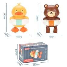 Brinquedos de banho flutuantes de corda para crianças de 3 a 5 anos, brinquedos interativos para piscina e banheira com 2 desenhos de animais, brinquedos de banho duráveis, presente para meninos e meninas